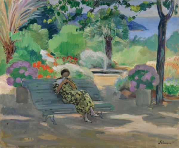 Young Woman with a Dove by Henri Lebasque